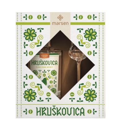 Marsen Traditional Hruškovica 0,5l 42% + pohár v kartóne