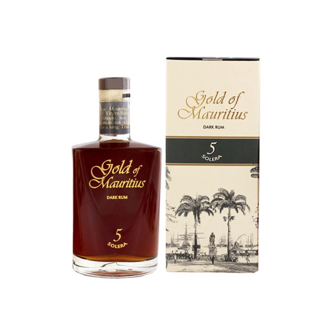 Gold of Mauritius 5 Y.O. Solera Dark Rum 0,7l 40% + kartón