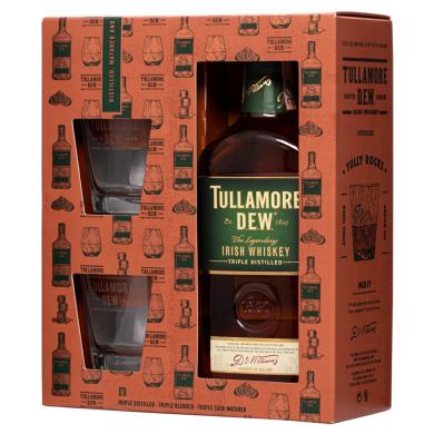 Tullamore D.E.W. 0,7l 40% + 2 poháre v kazete