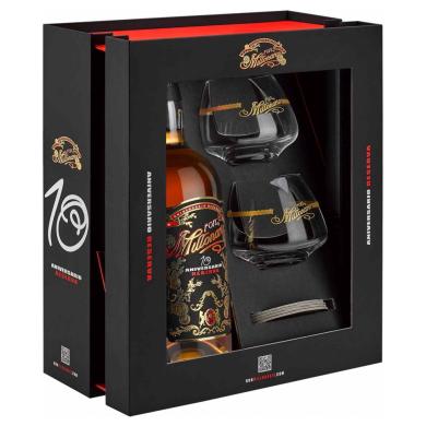 Millonario Reserva 10 Aniversario 0,7l 40% + 2 poháre v kazete