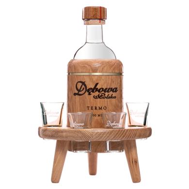 Dębowa Oak Thermo Stolček 0,7l 40% + 4 poháriky (+kartónová krabica)