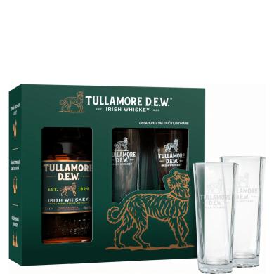Tullamore Dew 0,7l 40%  + 2 poháre v kartóne