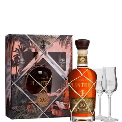 Planteray XO 20th Anniversary  0,7l 40% + 2 poháre  v kartóne