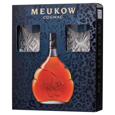 Meukow V.S.O.P. 0,7l 40% + kartón s 2 pohármi