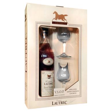 Lautrec V.S.O.P. Premier Cru Grande Champagne 0,7l 40% + 2 poháre v kazete