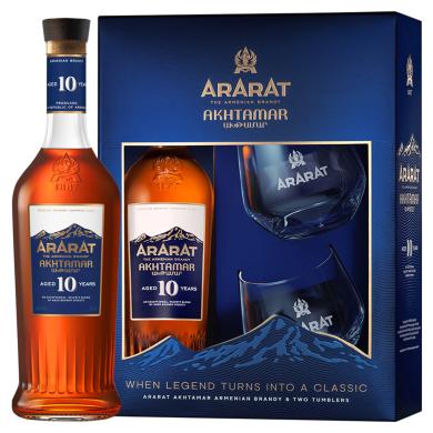 Ararat 10 Y.O. 0,7l 40% + 2 poháre v kartóne