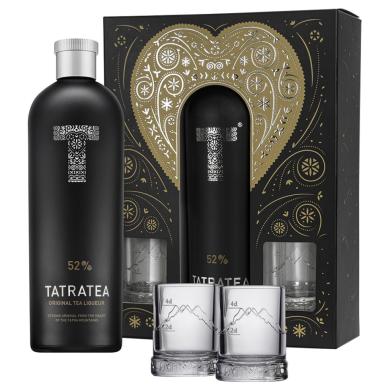 Tatratea 52% 0,7l Original + 2 poháre v kazete