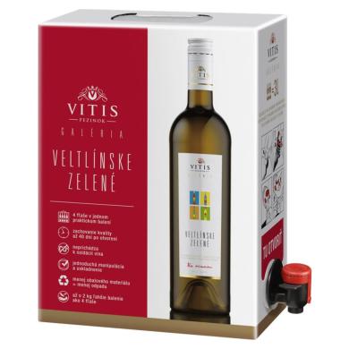 Vitis Galéria Veltlínske Zelené 3,0l Bag in Box + kartón