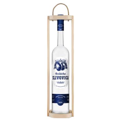 Bošácka Slivovica 1,5l 52% + drevená kazeta