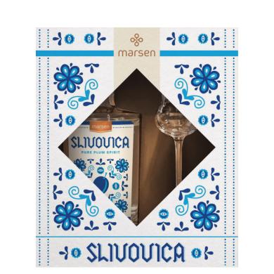 Marsen Traditional Slivovica 0,5l 42% + pohár v kartóne