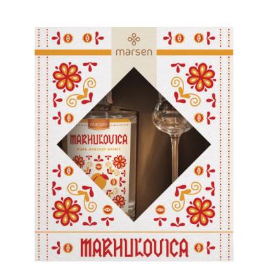 Marsen Traditional Marhuľovica 0,5l 42% + pohár v kartóne