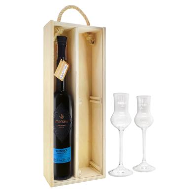 Marsen Slivovica odroda Stanley 0,5l 42,3% + 2 poháre v drevenej truhlici