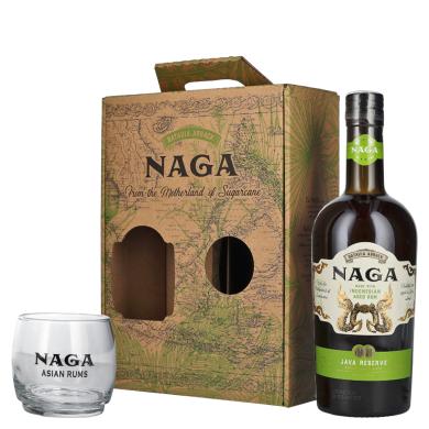 Naga Rum Cask Aged 0,7l 40% + 1 pohár v kazete