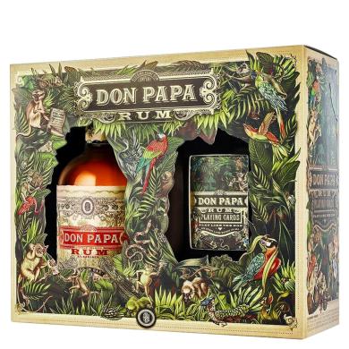 Don Papa 0,7l 40% + žolíkové karty v kazete