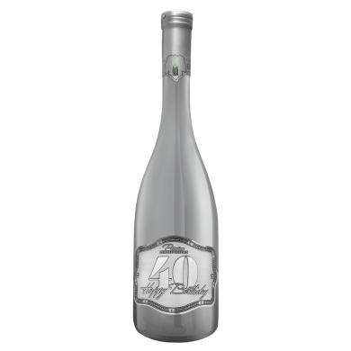 Goldvin Perfetta Happy Birthday "40" 0,75l (strieborná fľaša)