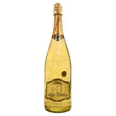 Goldvin Luxury Všetko najlepšie k narodeninám "30" so zlatými lupienkami 1,5l 9,5%