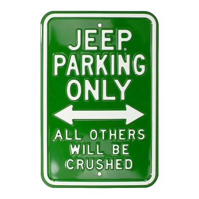 Jeep Parking Only (zelená) - ceduľa