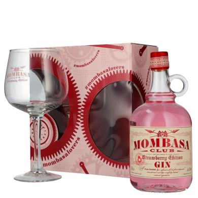 Mombasa Club Strawberry Edition 0,7l 37,5% + pohár v kartóne