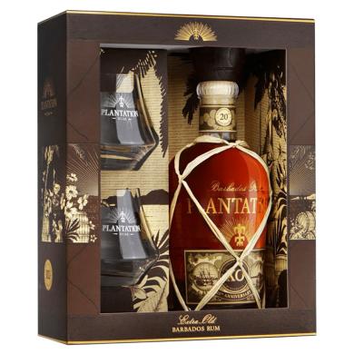 Plantation Extra Old 20th Anniversary 0,7l 40% + 2 poháre v kazete