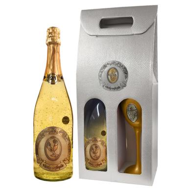 Goldvin Luxury Všetko najlepšie s kovovou etiketou 0,75l 11% + 1 pohár v kazete
