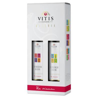 Vitis Galéria Veltlínske Zelené 0,75l + Frankovka Modrá 0,75l + kartón