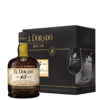 El Dorado 15 Y.O. 0,7l 43% + 2 poháre v kazete