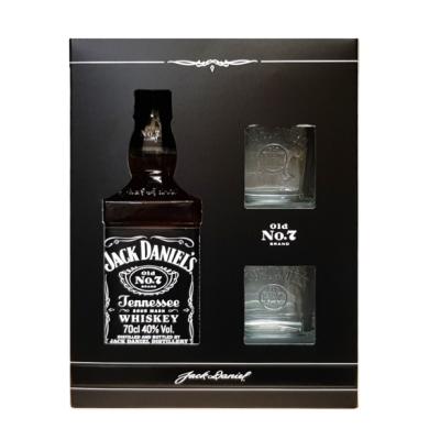 Jack Daniel's 0,7l 40% + 2 poháre v kazete