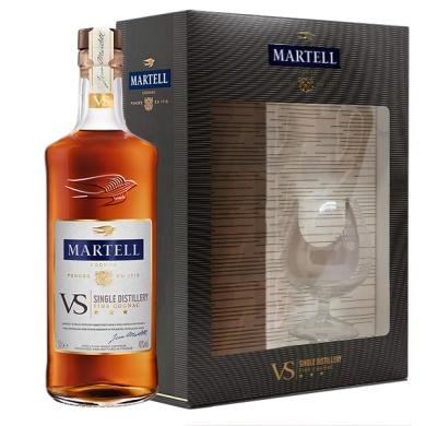 Martell V.S. 0,7l 40% + 1 pohár v kazete