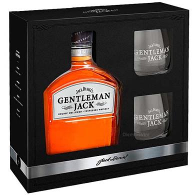 Jack Daniel's Gentleman Jack 0,7l 40% + 2 poháre v kartóne