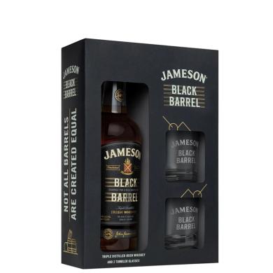 Jameson Black Barrel 0,7l 40% + 2 poháre v kartóne