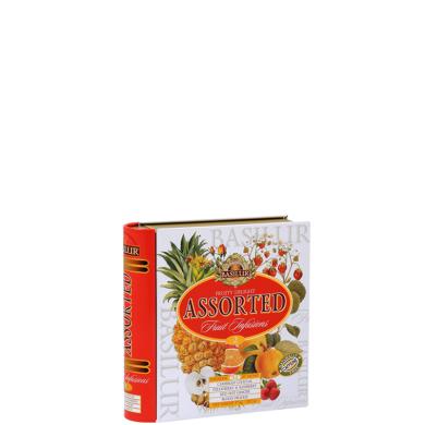 Basilur Kniha Fruit Infusions Fruity Delight 32 x 1,8g v plechovej dóze