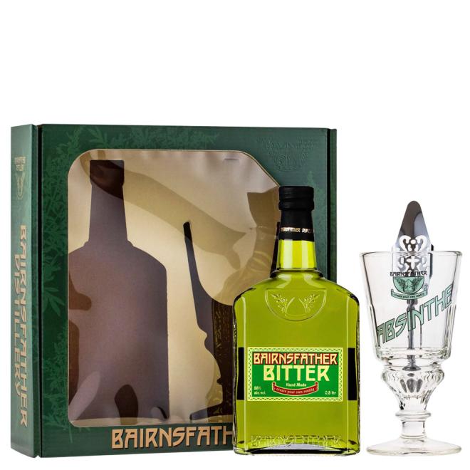 Absinth Bairnsfather Bitter 0,5l 55% + pohár a lyžička v kartóne
