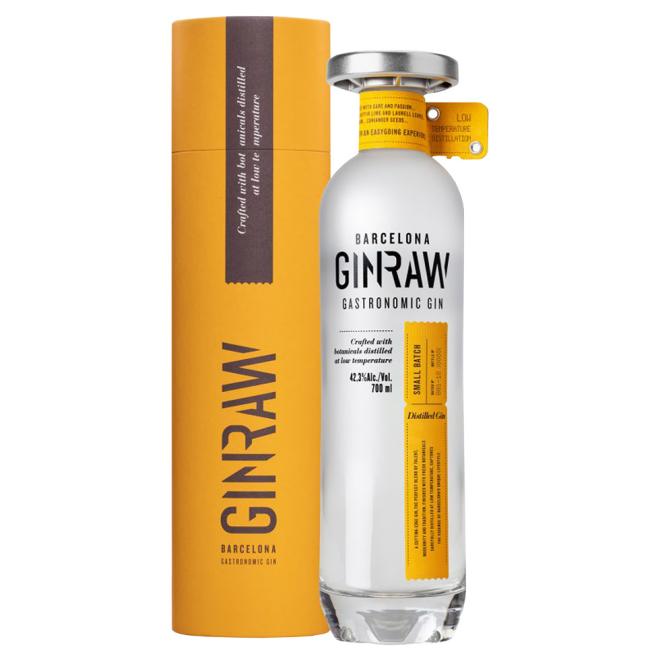 GinRaw Gastronomic Small Batch Gin 0,7l 42,3% + tuba
