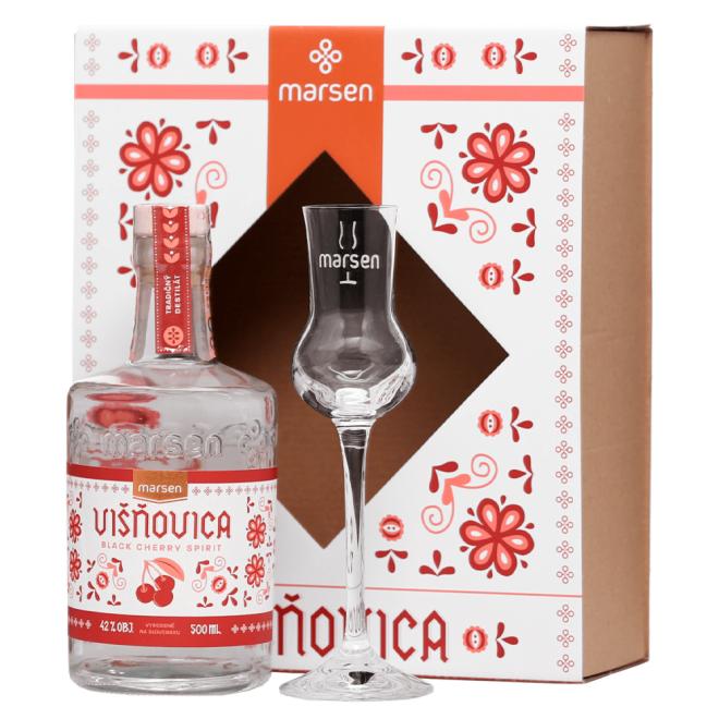 Marsen Traditional Višňovica 0,5l 42% + pohár v kartóne
