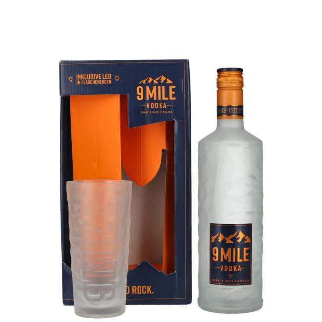 9 Mile Vodka 0,7l 40% + pohár v kartóne