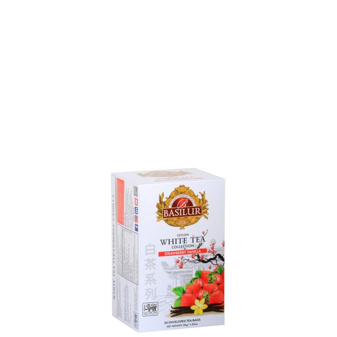Basilur White Tea Strawberry Vanilla biely čaj 20 vreciek