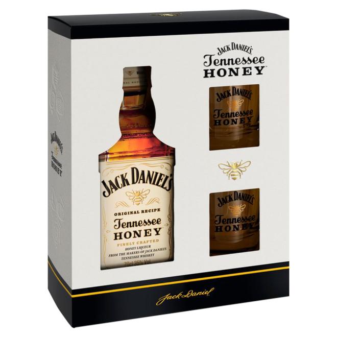 Jack Daniel's Honey 0,7l 35% + 2 poháre v kazete