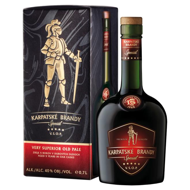 Karpatské Brandy Špeciál V.S.O.P. 0,7l 40% + kartón