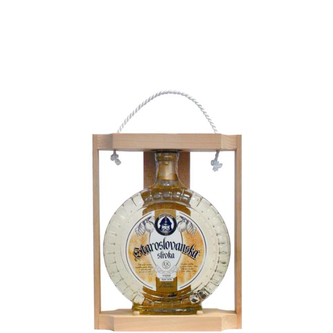 Prelika Staroslovanská Slivka Original 0,7l 38% + drevená kazeta
