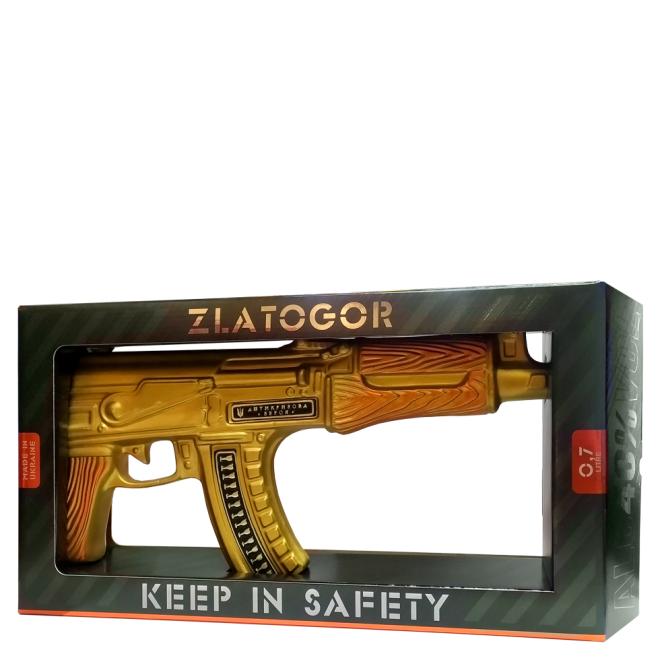 Vodka Zlatogor Kalashnikov AK 47 Zlatý 0,7l 40% + kartón