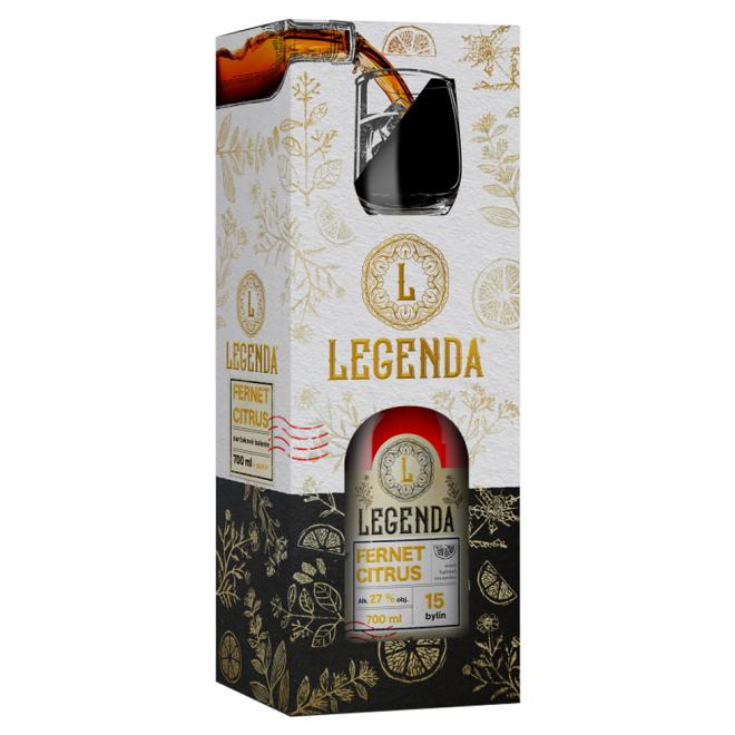 Marsen Legenda Fernet Citrus 0,7l 27% + pohár v kartóne