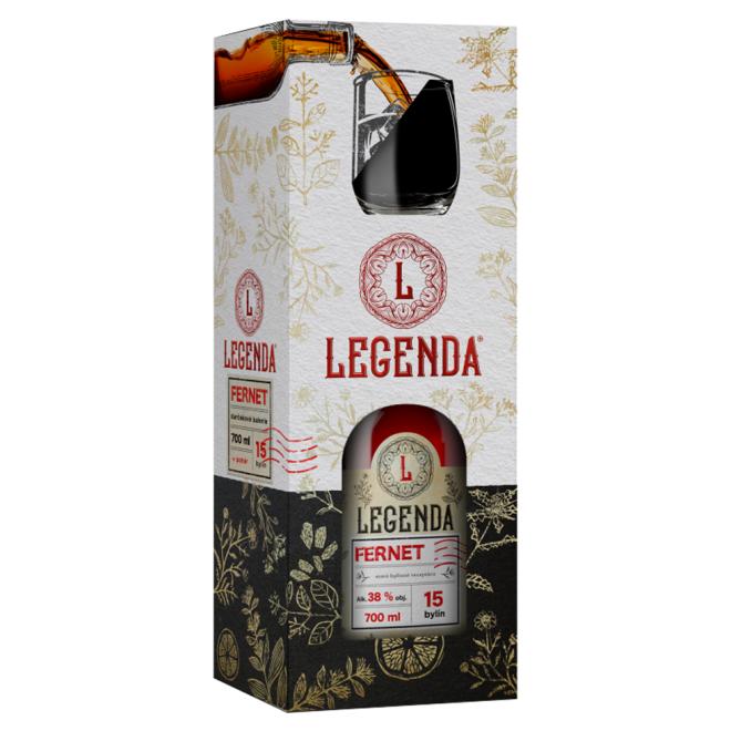 Marsen Legenda Fernet 0,7l 38% + pohár v kartóne