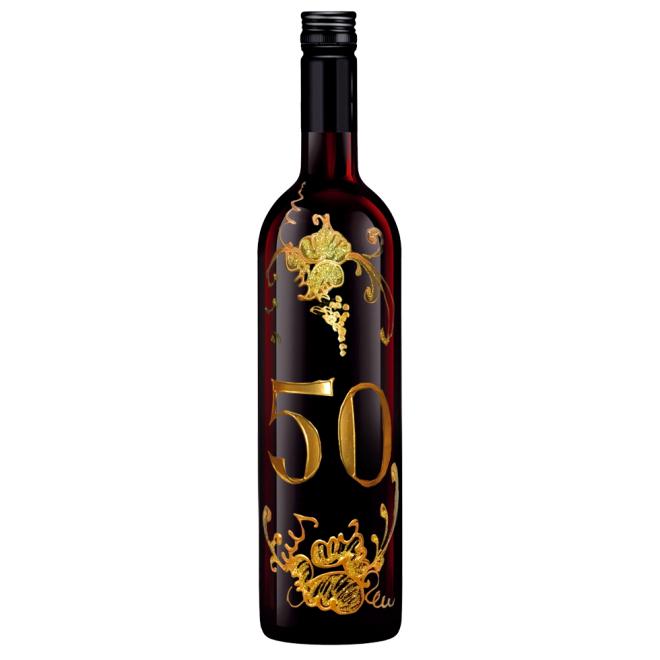 Víno Present Legera Maľovaná fľaša "50" 0,75l