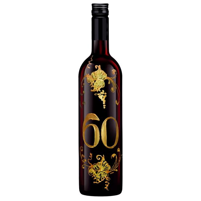 Víno Present Legera Maľovaná fľaša "60" 0,75l