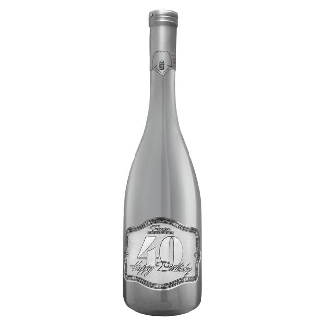 Goldvin Perfetta Happy Birthday "40" 0,75l (strieborná fľaša)