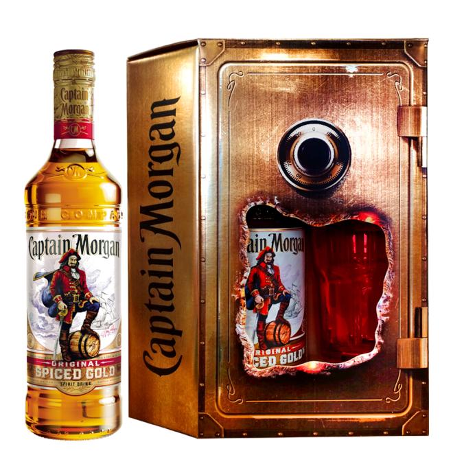 Captain Morgan Spiced 0,7l 35% + pohár v kartóne