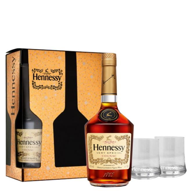 Hennessy V.S. 0,7l 40% + 2 poháre v kazete
