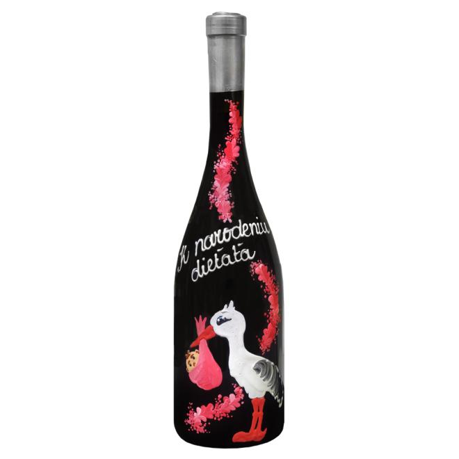Víno Present Renana Maľovaná fľaša K narodeniu dievčatka 0,75l