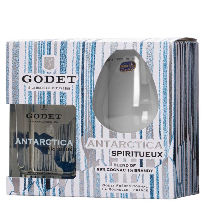 Godet Antarctica Icy White 0,5l 40% + pohár v kartóne