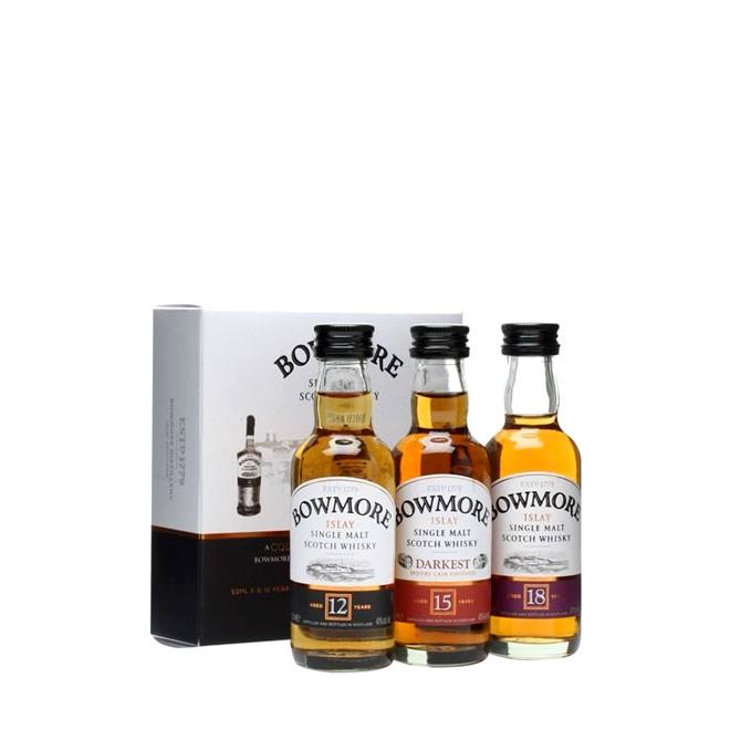 Bowmore Collection 3 x 0,05l 40% + 43% + 43% v kartóne